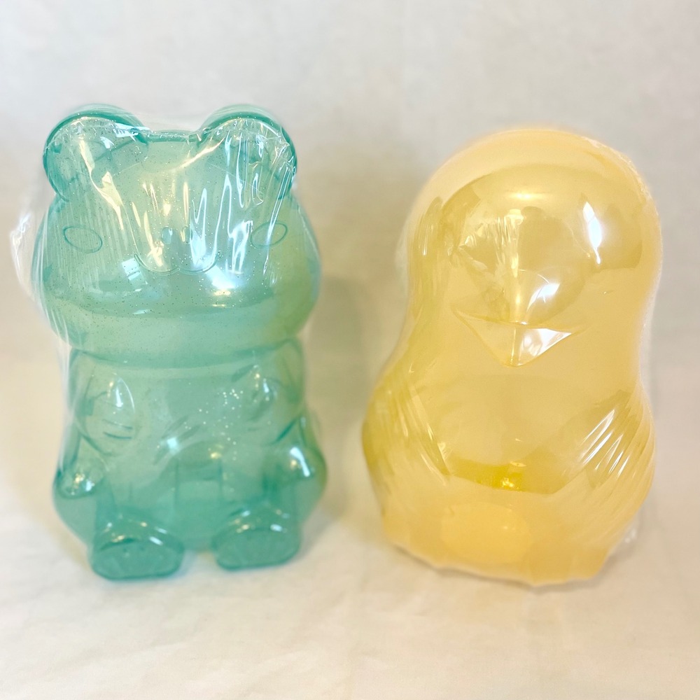 Target Bullseye Playground Easter Teal Glitter Frog & Yellow Iridescent Bird Set